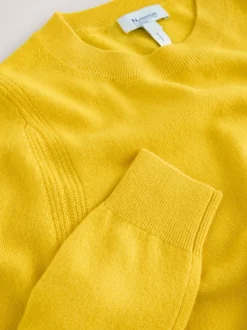 Geel - N.Premium 100% Cashmere Crew Neck Jumper