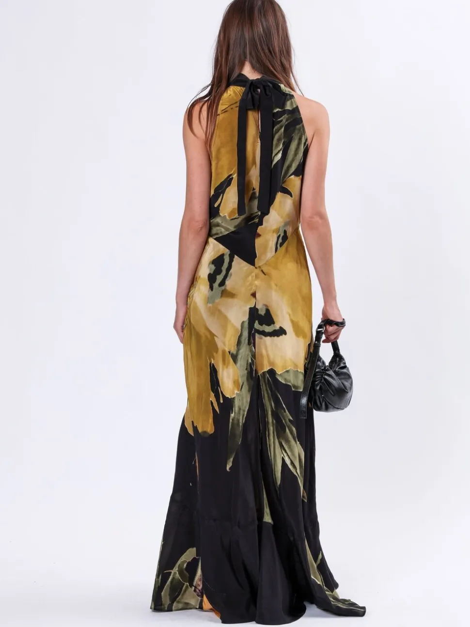 Geel - Religion Valeria Column Maxi Dress With Large Floral Print