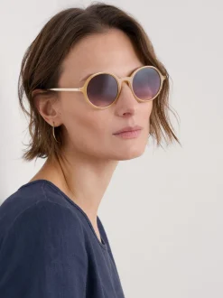 Geel - Seasalt Cornwall Cascade Round Sunglasses