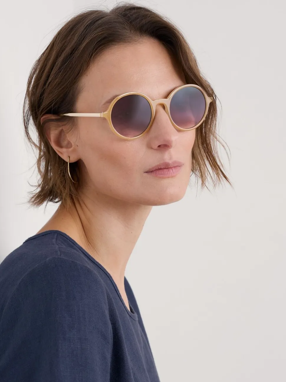 Geel - Seasalt Cornwall Cascade Round Sunglasses