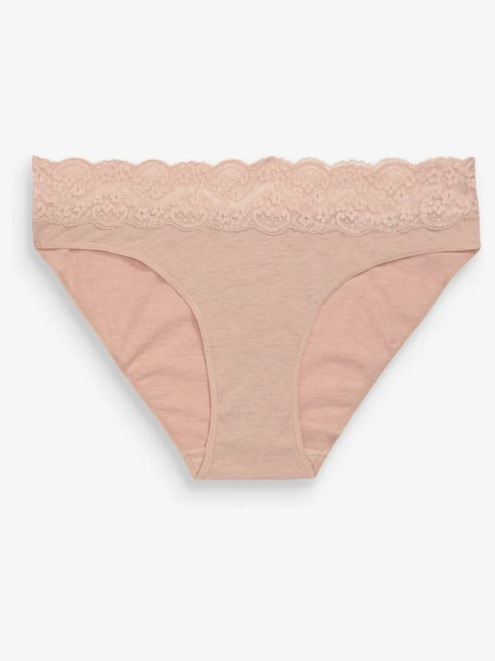 Gemêleerd grijs/roze/roodpaars - Katoenen kanten slipjes 4 stuks