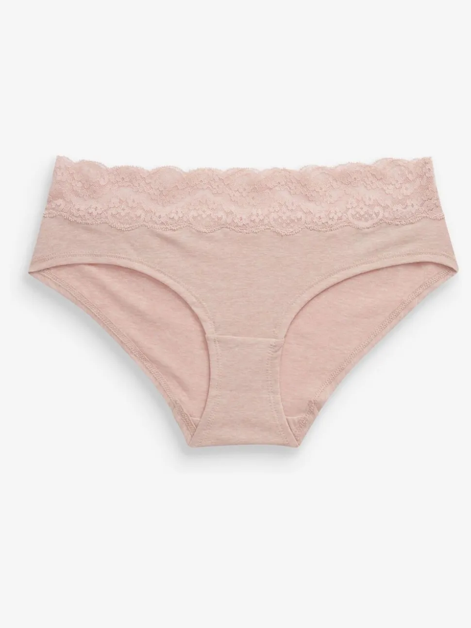 Gemêleerd grijs/roze/roodpaars - Katoenen kanten slipjes 4 stuks