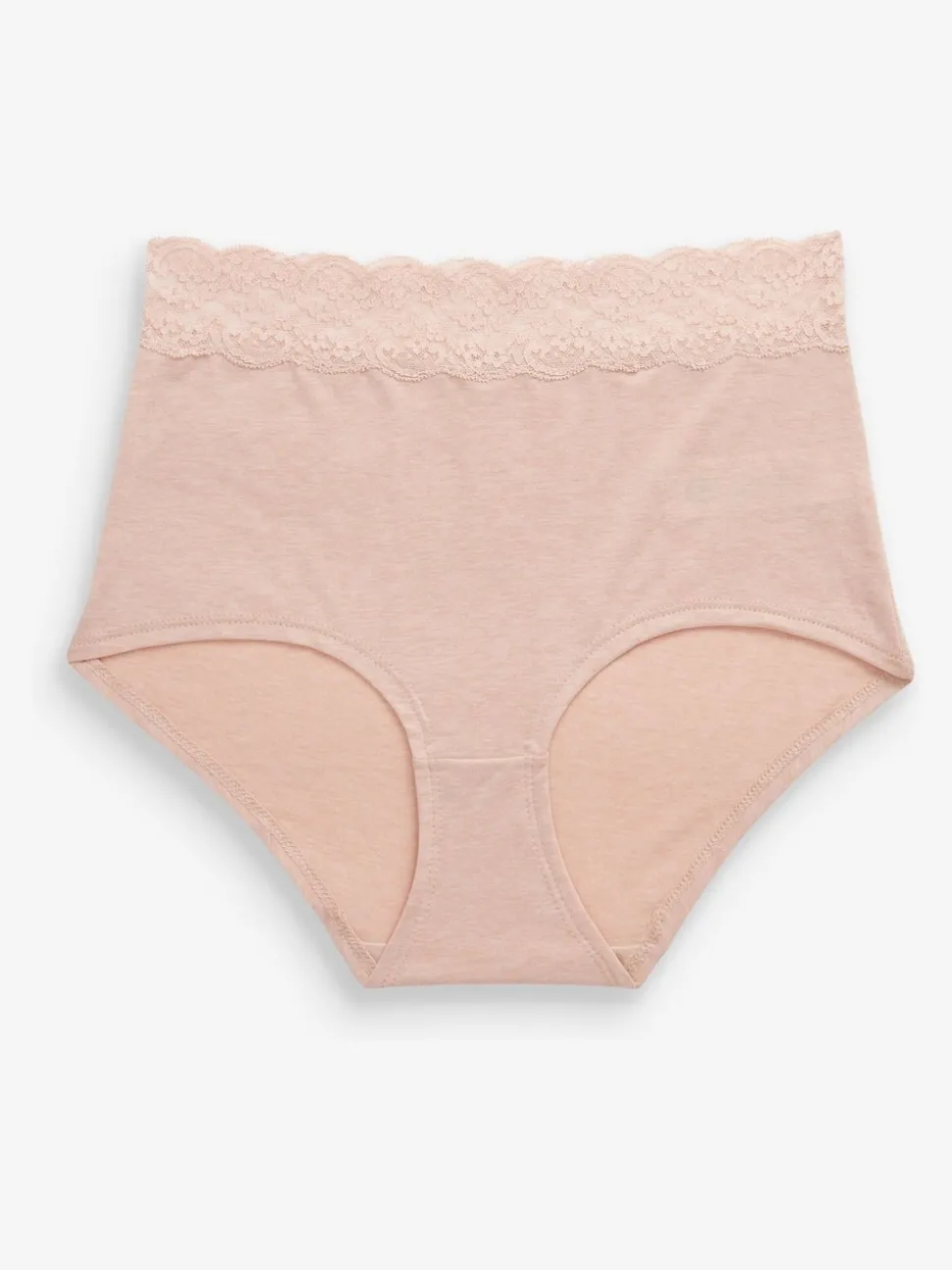 Gemêleerd grijs/roze/roodpaars - Katoenen kanten slipjes 4 stuks