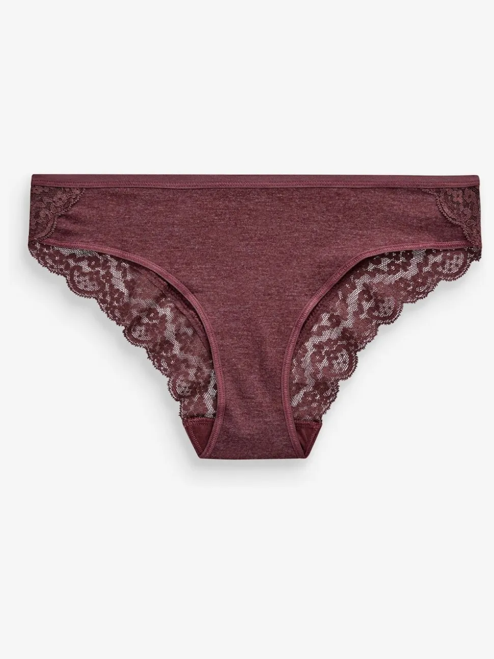 Gemêleerd grijs/roze/roodpaars - Katoenen kanten slipjes 4 stuks