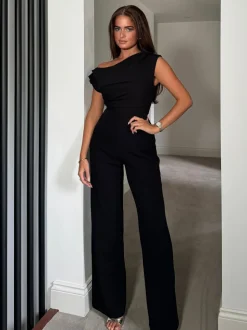 Girl In Mind - Donna jumpsuit met asymmetrische halslijn