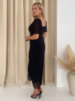 Girl In Mind Heidi midi-jurk met ruches