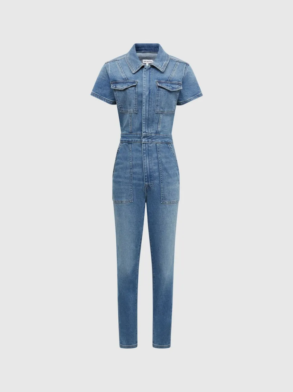 Good American - Skinny denim jumpsuit