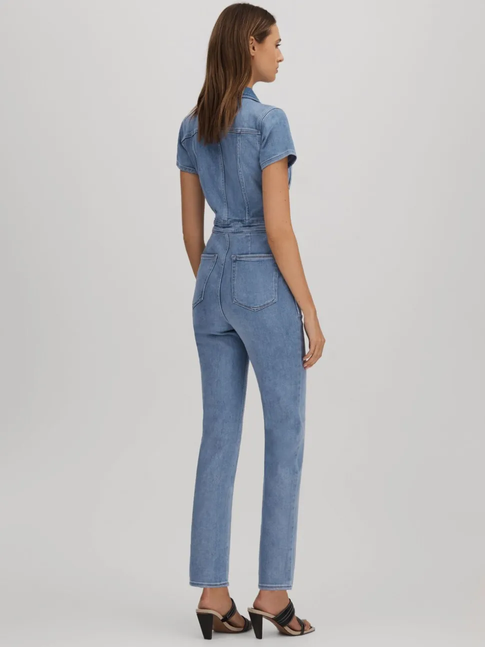 Good American - Skinny denim jumpsuit