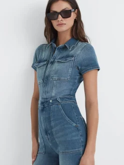 Good American bootcut jumpsuit van denim