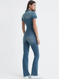 Good American bootcut jumpsuit van denim