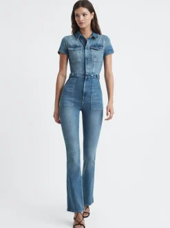 Good American bootcut jumpsuit van denim