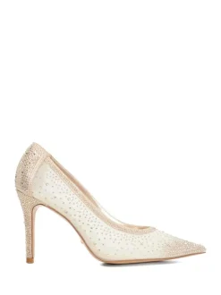 Goud - Dune London Brightest Embellished Hotfix Court Heels