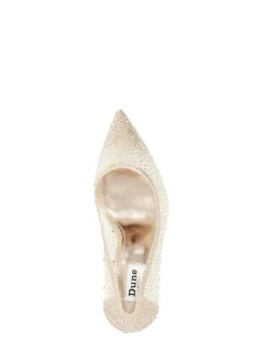 Goud - Dune London Brightest Embellished Hotfix Court Heels