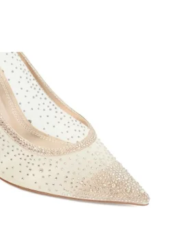 Goud - Dune London Brightest Embellished Hotfix Court Heels