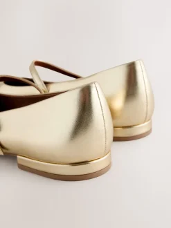 Goud - Forever Comfort® Mary Jane-schoenen met vierkante neus
