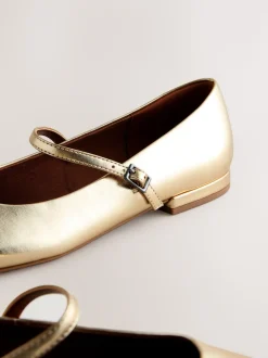 Goud - Forever Comfort® Mary Jane-schoenen met vierkante neus