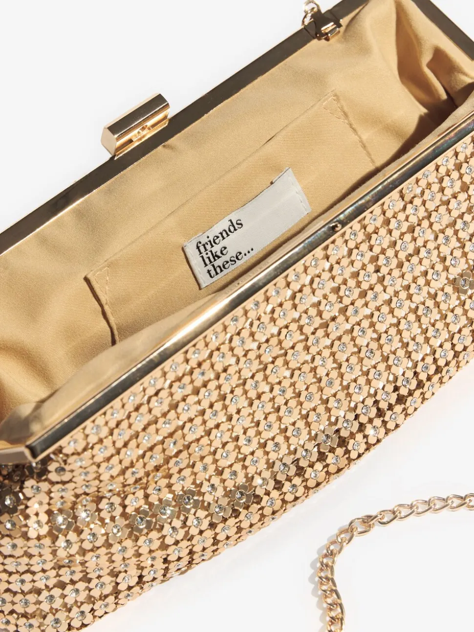 Goud - Friends Like These Chain Mail Clutch