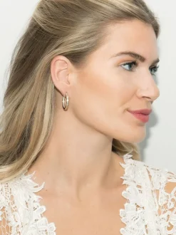 Goud - Ivory & Co Copenhagen oorringen met edelmetaal en kristallen