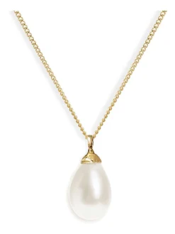 Goud - Ivory & Co Westbury ketting met parelhanger