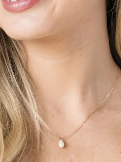 Goud - Ivory & Co Westbury ketting met parelhanger