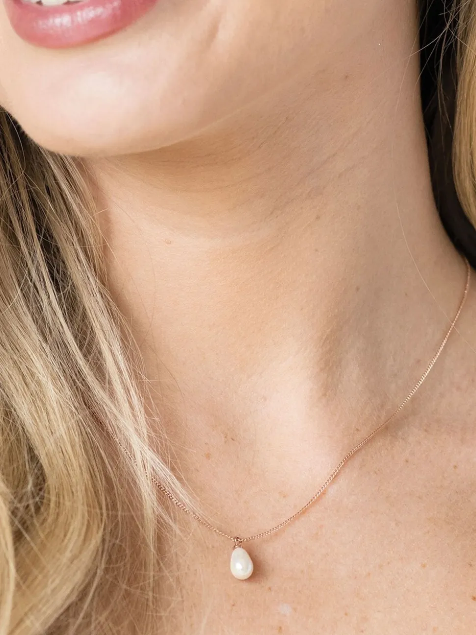Goud - Ivory & Co Westbury ketting met parelhanger