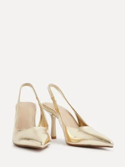 Goud - Linzi Dash Slingback Court Heels