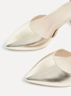 Goud - Linzi Davina pumps met blokhak en dichte hiel