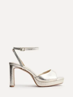 Goud - Linzi Diva Platform Block Heels
