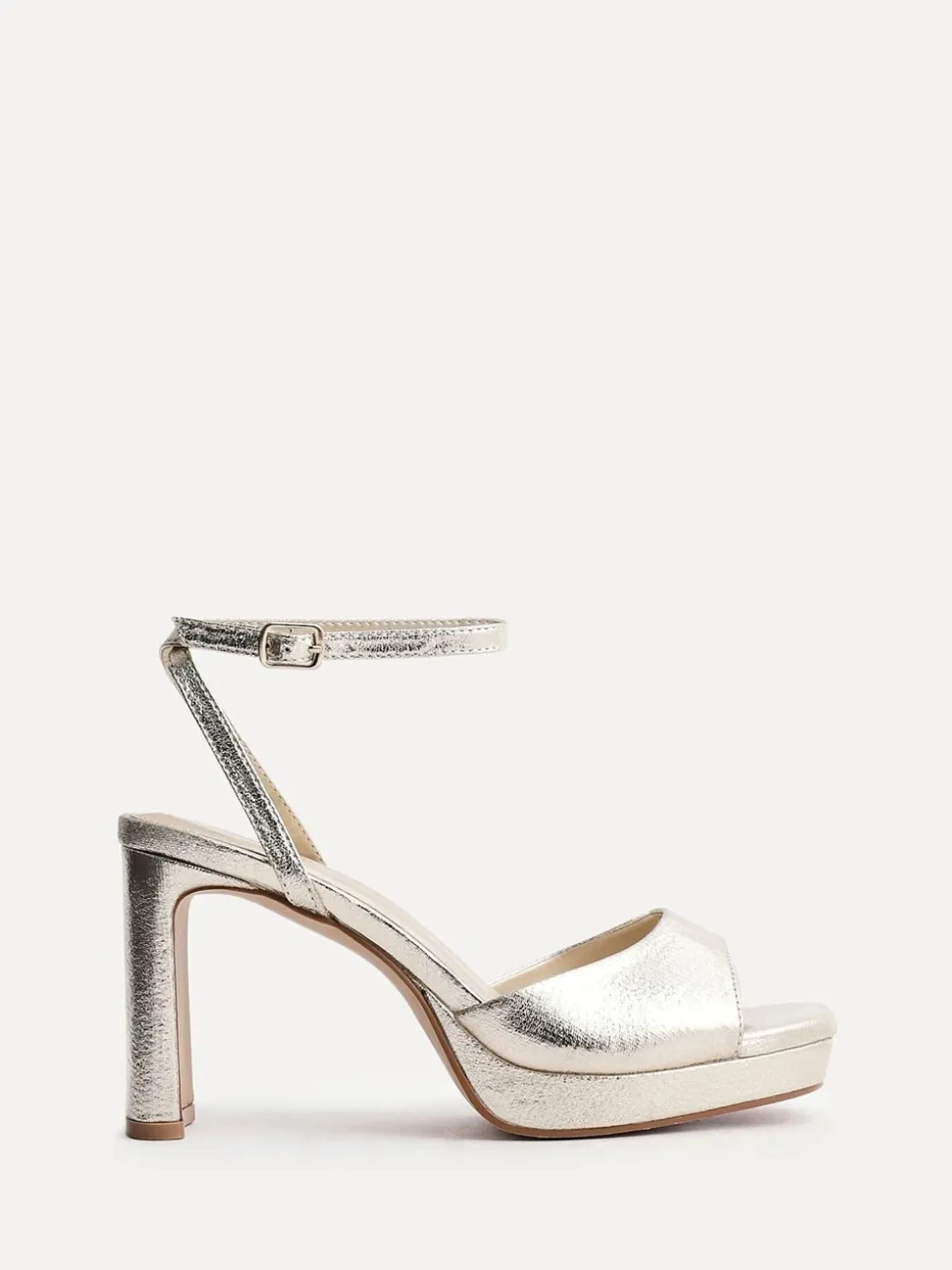 Goud - Linzi Diva Platform Block Heels