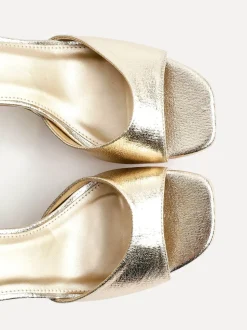Goud - Linzi Diva Platform Block Heels