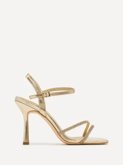 Goud - Linzi Mesmerize Diamanté Embellished Strappy Heel