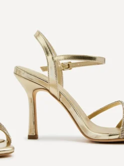 Goud - Linzi Mesmerize Diamanté Embellished Strappy Heel