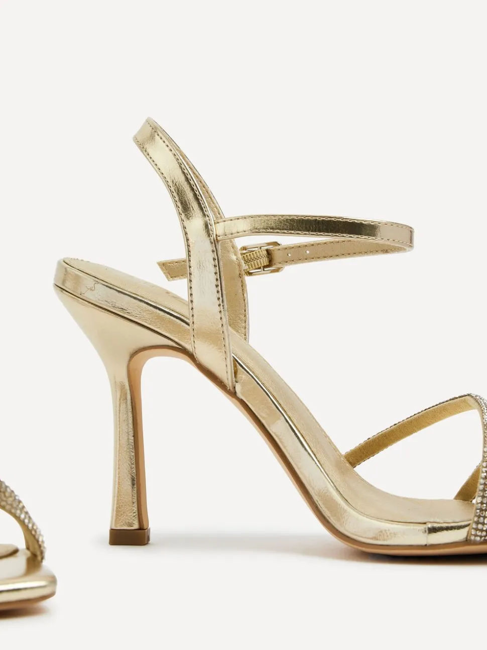 Goud - Linzi Mesmerize Diamanté Embellished Strappy Heel