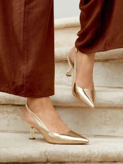 Goud - Linzi Presley pumps met naaldhakken en spitse neus