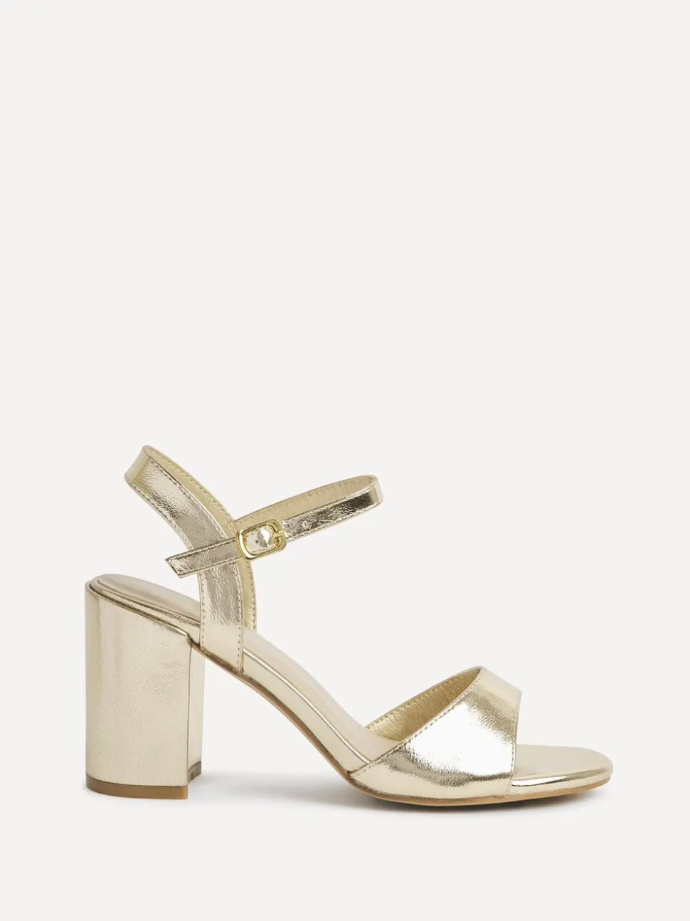 Goud - Linzi Soul Open Back Barely There Block Heel Sandals