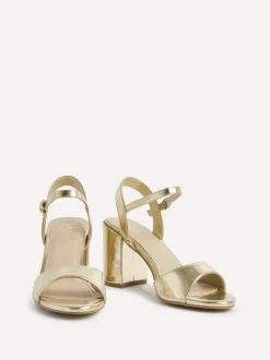 Goud - Linzi Soul Open Back Barely There Block Heel Sandals