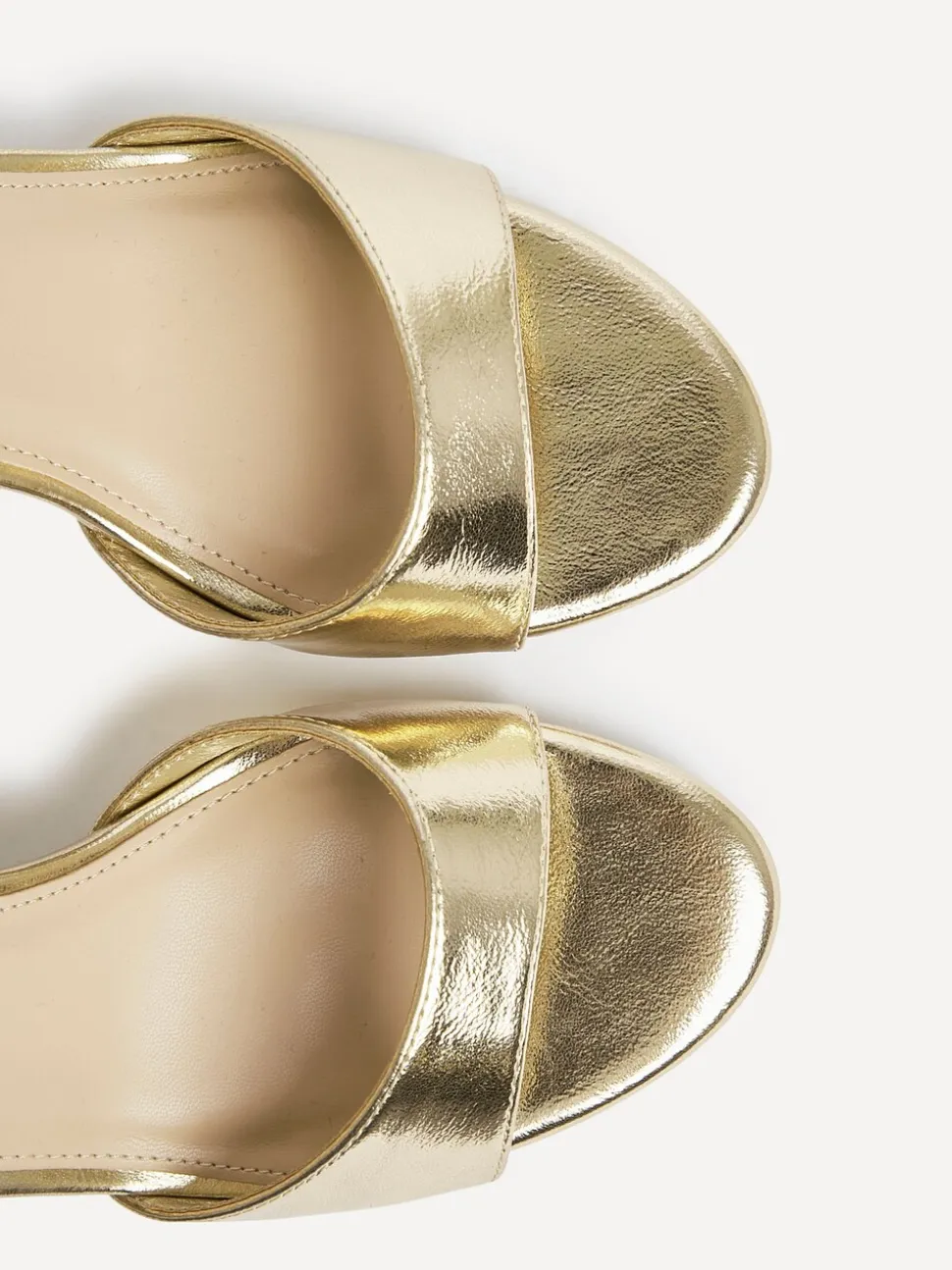 Goud - Linzi Soul Open Back Barely There Block Heel Sandals