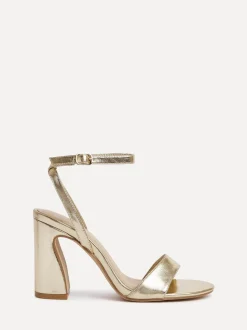Goud - Linzi Trance Block Heel Sandals