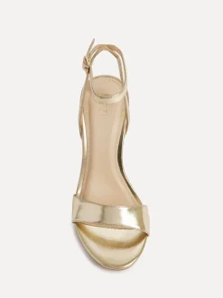 Goud - Linzi Trance Block Heel Sandals