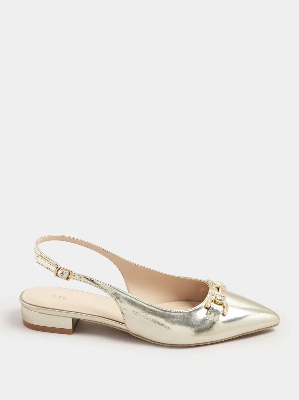 Goud - Long Tall Sally Metal Trim Sling Back Shoes