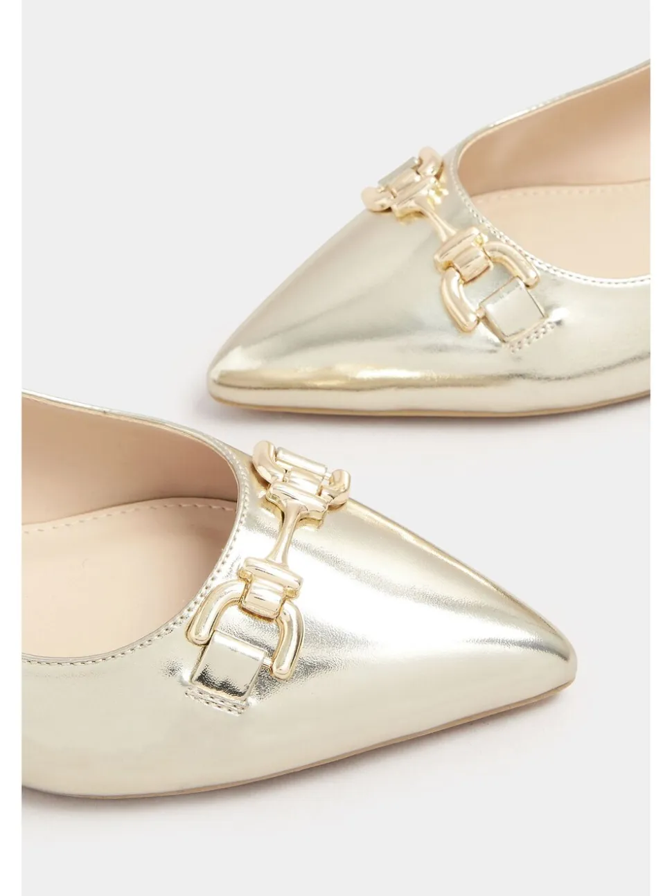 Goud - Long Tall Sally Metal Trim Sling Back Shoes
