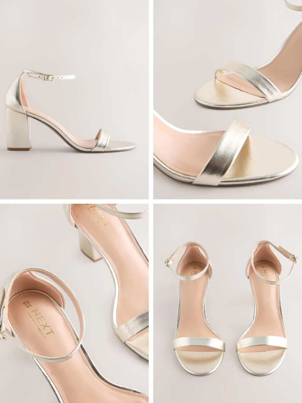 Goud - Sandalen met blokhak