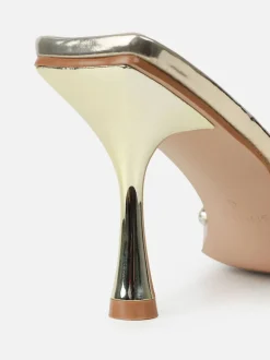 Goud - Simmi London Blushing Diamante Mid Heel Mules