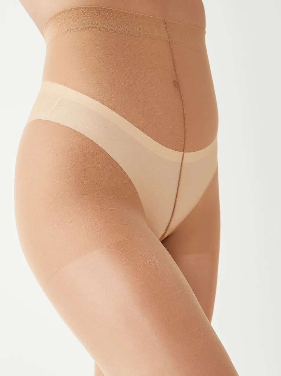 Goudbruin - Set van 3 glanzende 20 deniet panty's