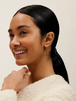 Gouden - Ted Baker Tone Crisete Logo Hoop Earrings