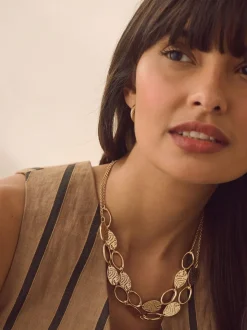 Goudkleurig - Cutout Double Layer Necklace