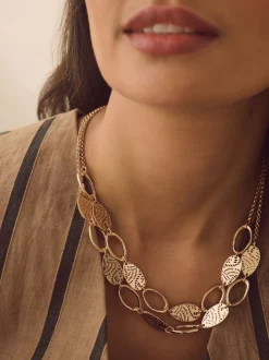 Goudkleurig - Cutout Double Layer Necklace