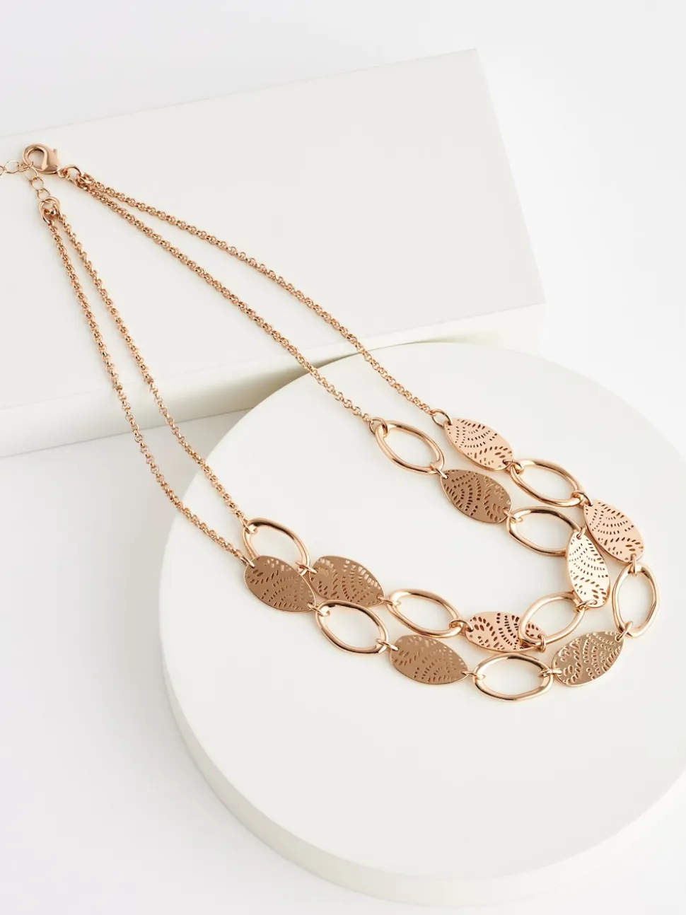 Goudkleurig - Cutout Double Layer Necklace