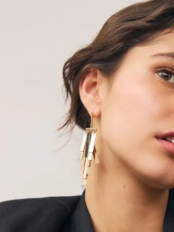 Goudkleurig - Fan Cascade Statement Earrings