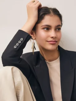Goudkleurig - Fan Cascade Statement Earrings